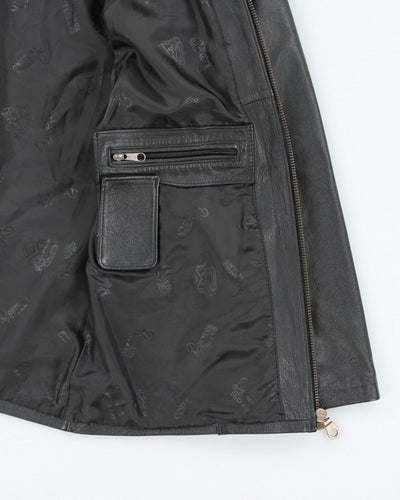 Vintage Women's Leather Panelled Leather Jacket - L