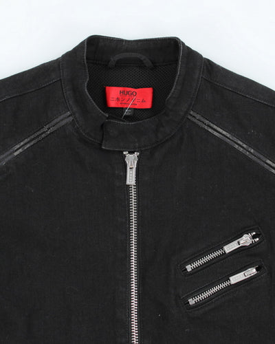 Vintage Hugo Boss Biker Style Harrington Jacket - M