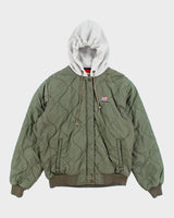 Vintage Polo Jeans Hooded Bomber Jacket - L