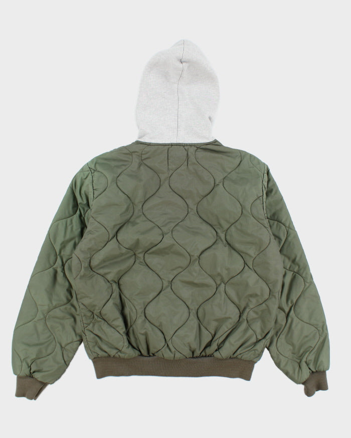 Vintage Polo Jeans Hooded Bomber Jacket - L