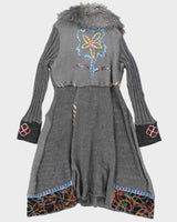 Vintage Women's Y2K Papillon Long Cardigan Jacket - XL