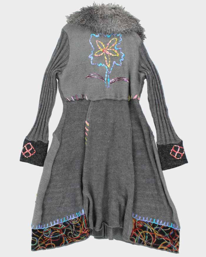 Vintage Women's Y2K Papillon Long Cardigan Jacket - XL