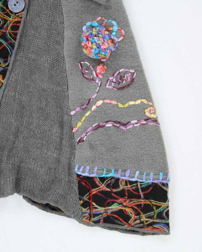 Vintage Women's Y2K Papillon Long Cardigan Jacket - XL
