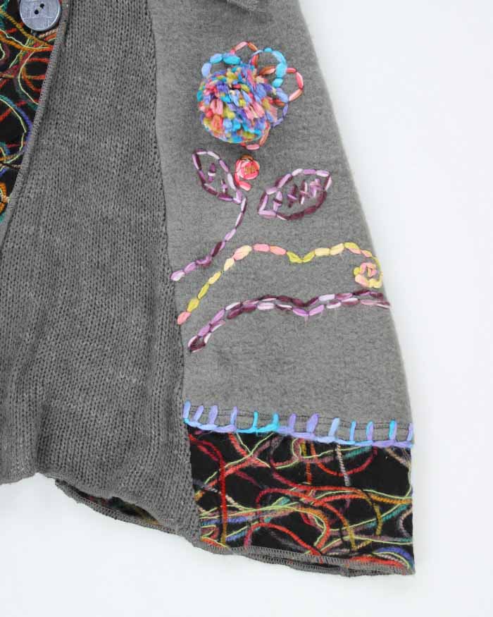 Vintage Women's Y2K Papillon Long Cardigan Jacket - XL