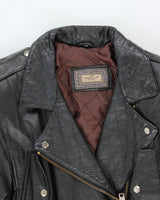 Vintage 80's Women's Galluci Heavyweight Double Breasted Leather Jacket - L