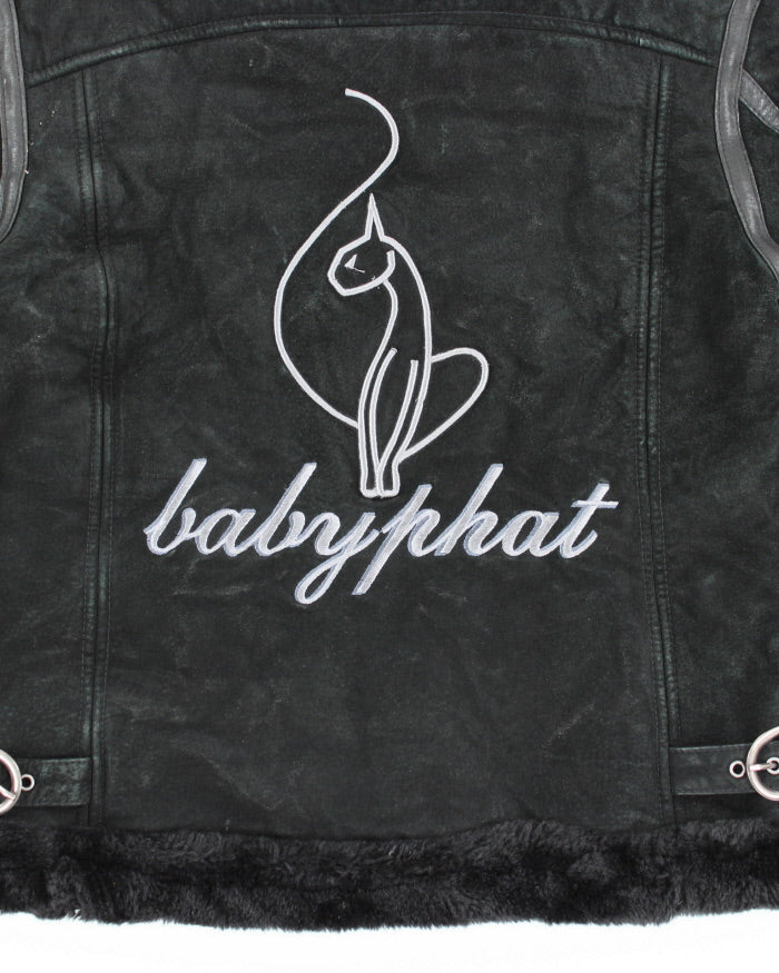 Y2k 00s Baby Phat Leather Jacket - L – Rokit