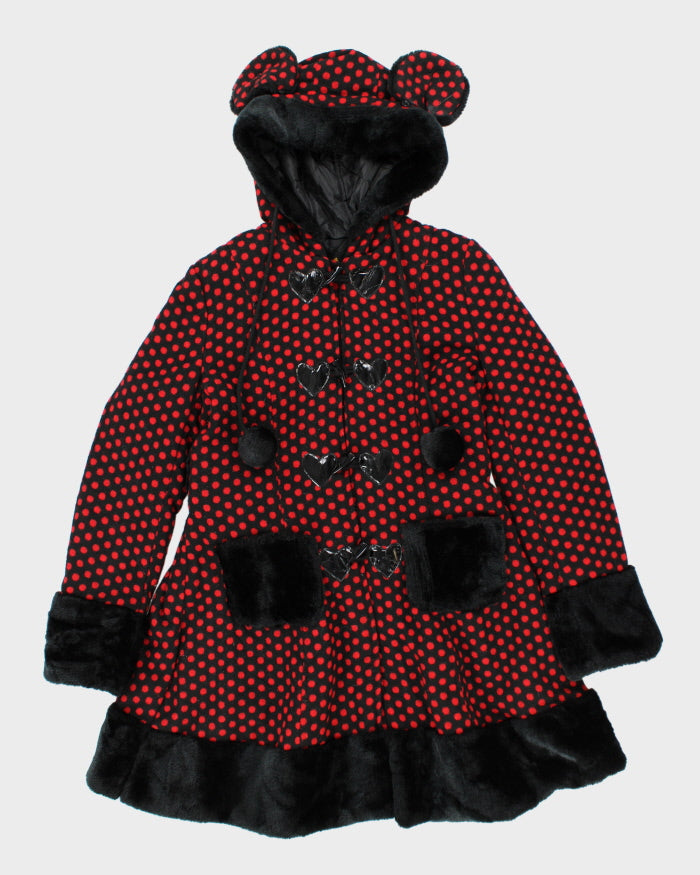 Hell Bunny Polka Dot Hooded Coat - S