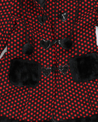 Hell Bunny Polka Dot Hooded Coat - S