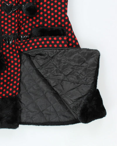 Hell Bunny Polka Dot Hooded Coat - S