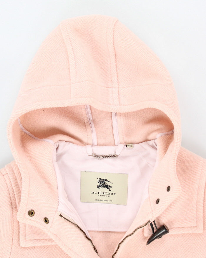 Burberry Pink Wool Duffel Coat - S