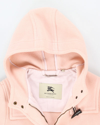 Burberry Pink Wool Duffel Coat - S
