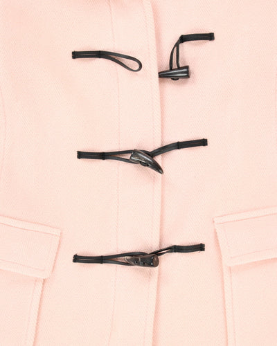 Burberry Pink Wool Duffel Coat - S