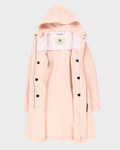 Burberry Pink Wool Duffel Coat - S