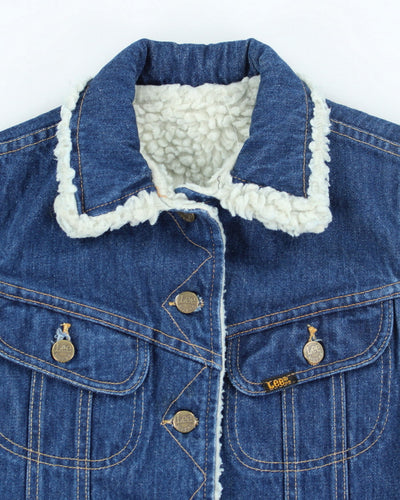 Vintage 90's Lee Teddy Lined Denim Gilet - S