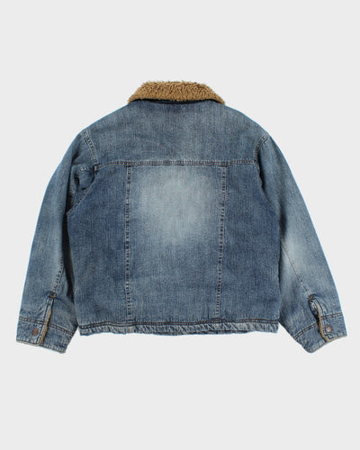 Vintage 90's Wrangler Teddy Lined Denim Jacket - S