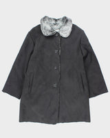 Vintage Women's Heavyweight Fur Collared Jacket - L