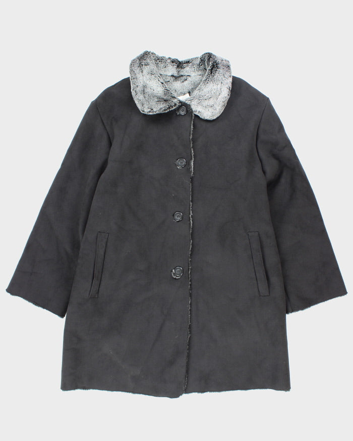 Vintage Women's Heavyweight Fur Collared Jacket - L