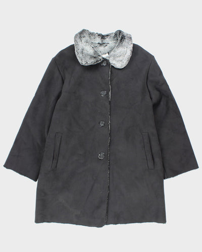 Vintage Women's Heavyweight Fur Collared Jacket - L