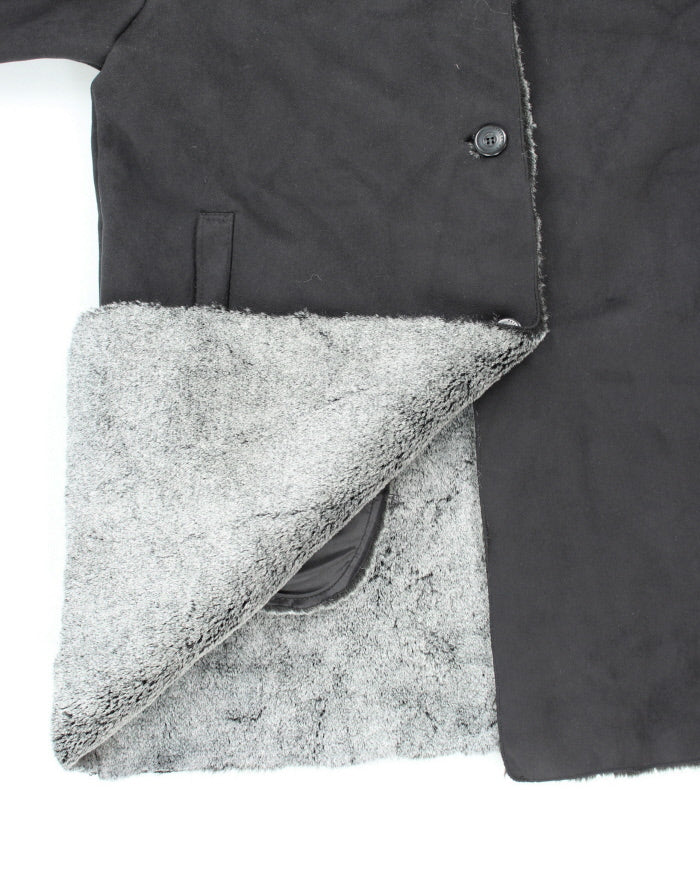Vintage Women's Heavyweight Fur Collared Jacket - L