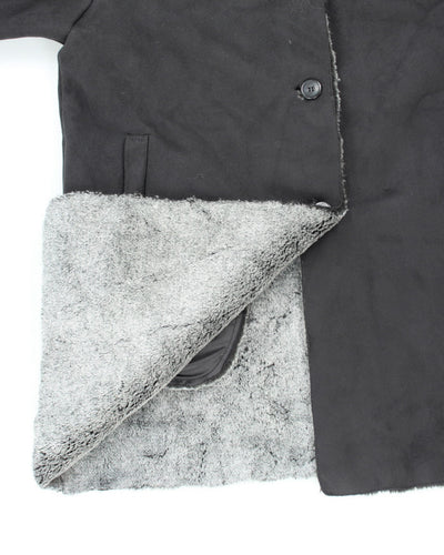 Vintage Women's Heavyweight Fur Collared Jacket - L