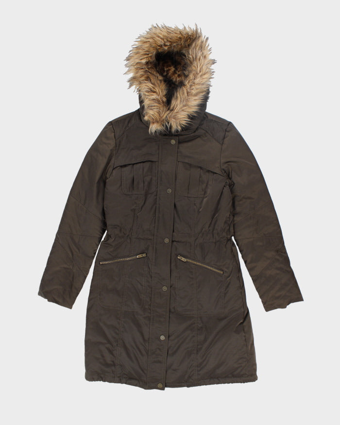 Vintage Women's Y2K Guess Hooded Parka Coat - S