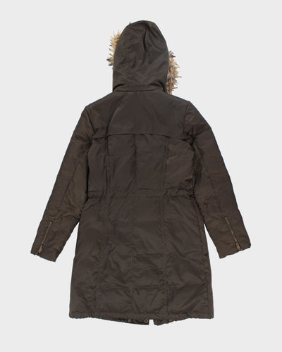 Vintage Women's Y2K Guess Hooded Parka Coat - S