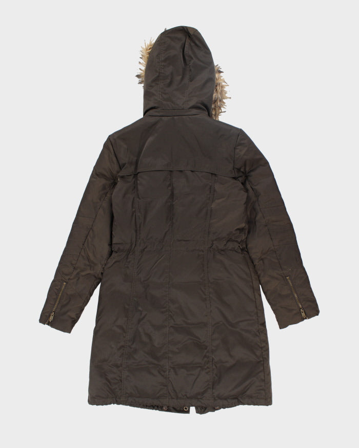 Vintage Women's Y2K Guess Hooded Parka Coat - S
