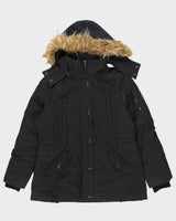 Vintage Women's Y2K Guess Hooded Multi Pocket Parka Coat - L