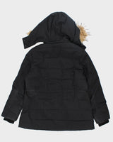 Vintage Women's Y2K Guess Hooded Multi Pocket Parka Coat - L