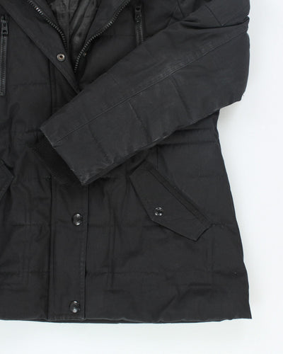 Vintage Women's Y2K Guess Hooded Multi Pocket Parka Coat - L