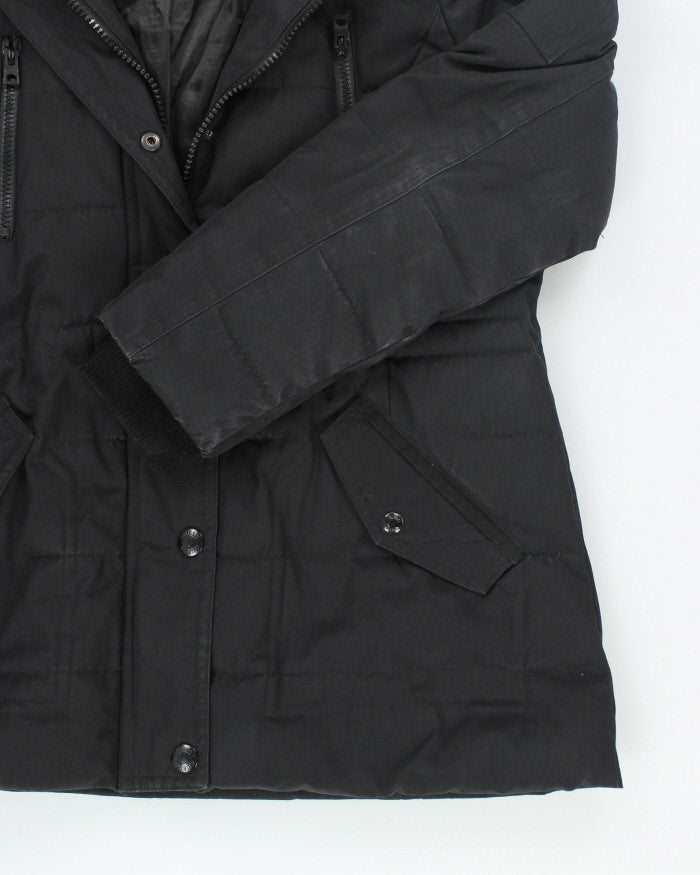 Vintage Women's Y2K Guess Hooded Multi Pocket Parka Coat - L
