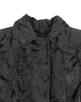 Vintage 60s Black Faux Fur Coat - M