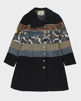Pink Martini Patchwork Button-up Coat - L