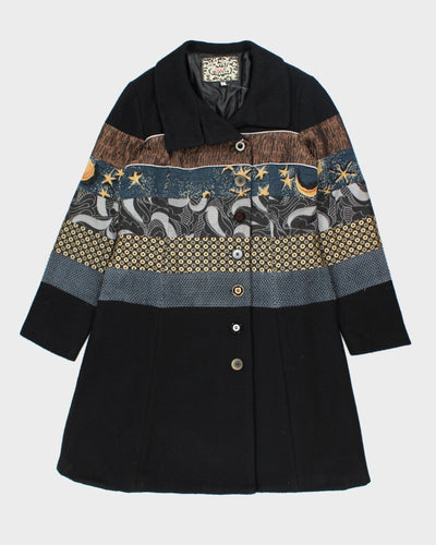 Pink Martini Patchwork Button-up Coat - L
