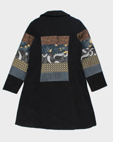 Pink Martini Patchwork Button-up Coat - L