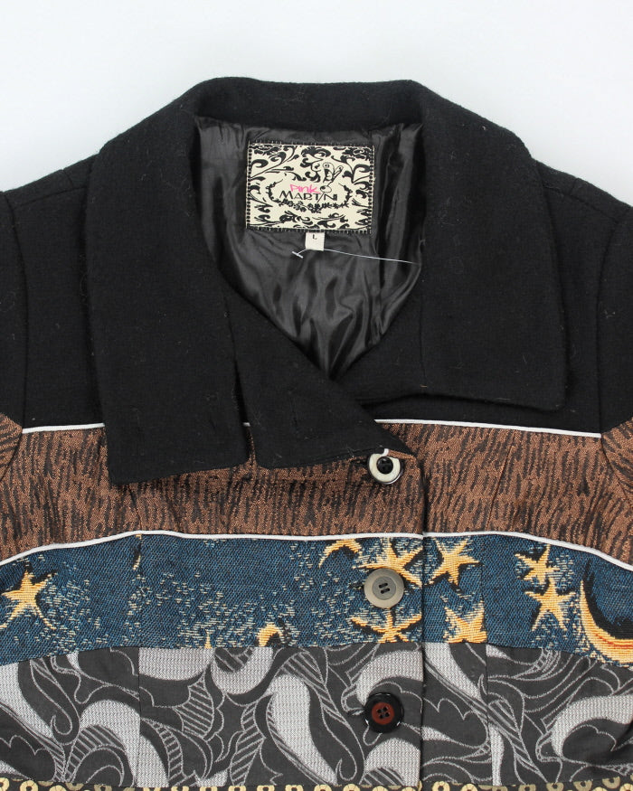 Pink Martini Patchwork Button-up Coat - L