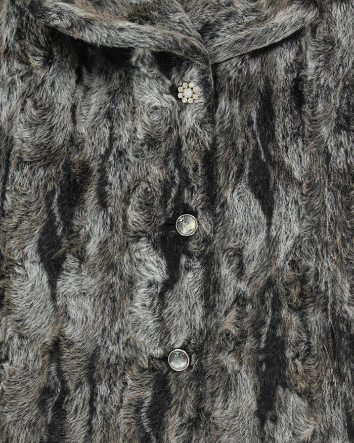 Vintage 60s Mohair &amp; Angora Coat - L