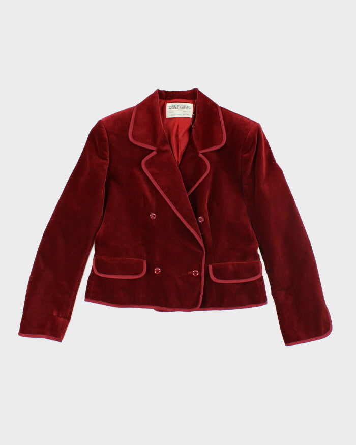 Vintage 80s Jaeger Velvet Blazer - M