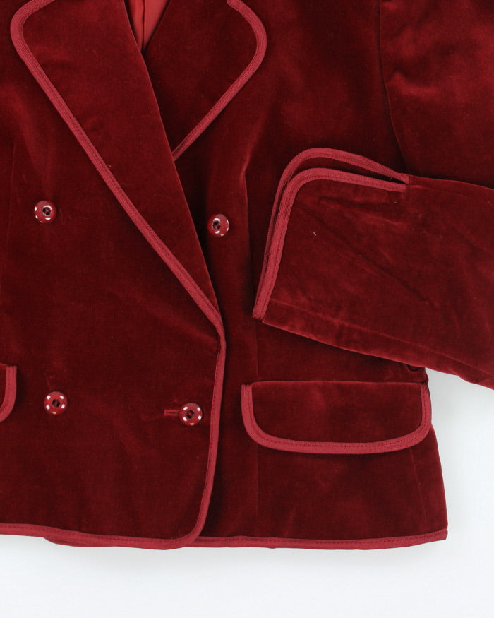 Vintage 80s Jaeger Velvet Blazer - M