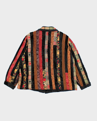 Vintage Coldwater Creek Patchwork Sequin Velvet Jacket - XL
