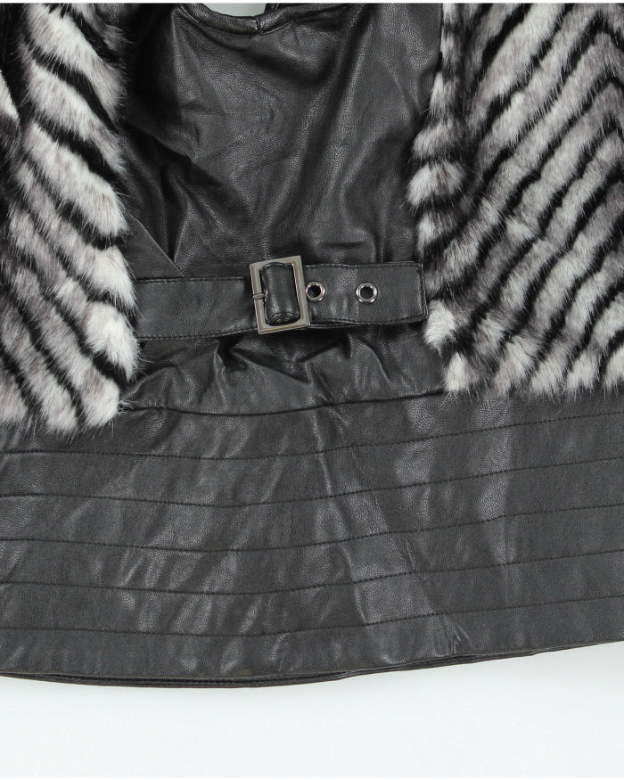 Y2k 00s Guess Faux Fur Gilet - M