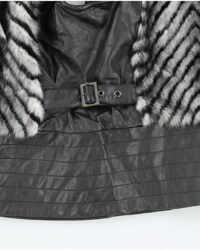Y2k 00s Guess Faux Fur Gilet - M