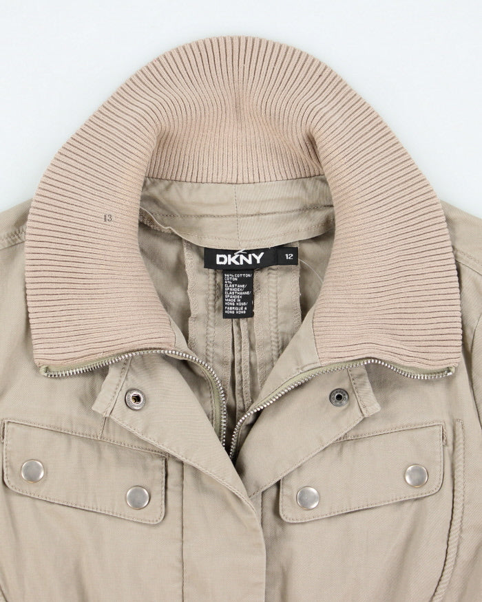 Vintage Women's Y2K DKNY Cropped Zip Up Jacket - M