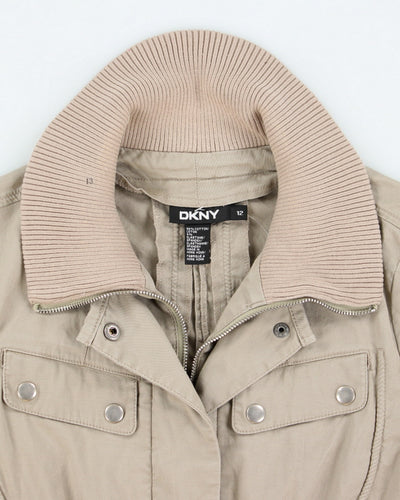 Vintage Women's Y2K DKNY Cropped Zip Up Jacket - M
