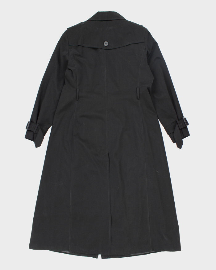 London Fog Black Lined Trench Coat - M