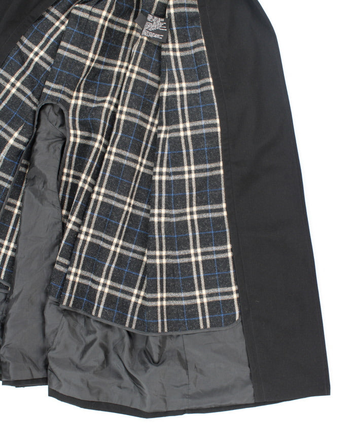 London Fog Black Lined Trench Coat - M