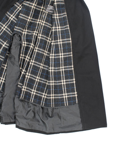 London Fog Black Lined Trench Coat - M