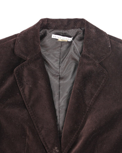 Peter Nygard Brown Velvet Blazer - M