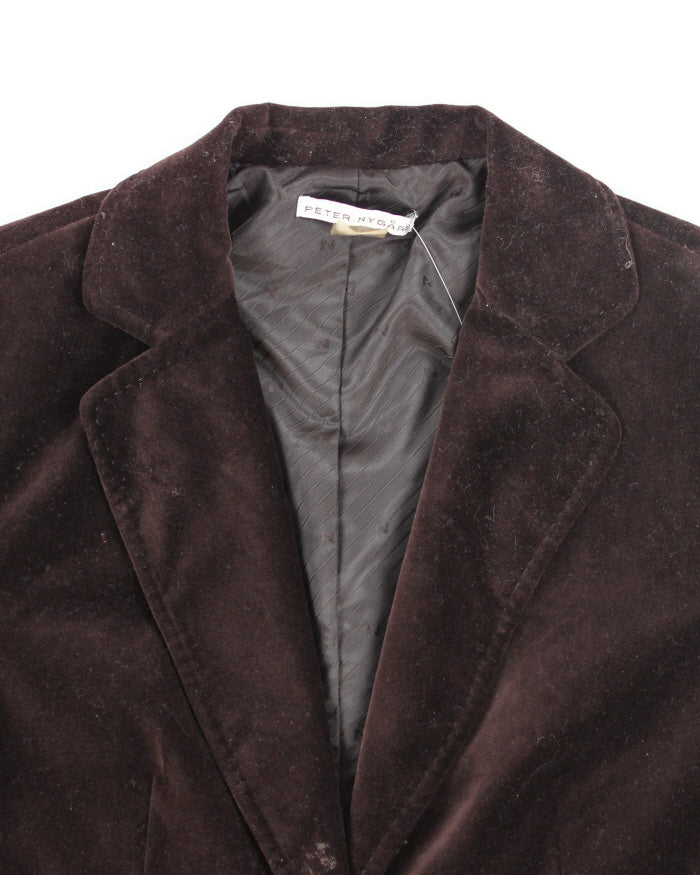 Peter Nygard Brown Velvet Blazer - M