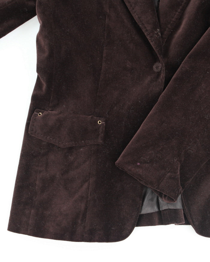 Peter Nygard Brown Velvet Blazer - M